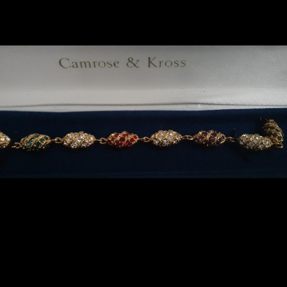 Vintage Camrose & Kross Jackie Kennedy Bracelet 7.5"/8.5" - Picture 2 of 12